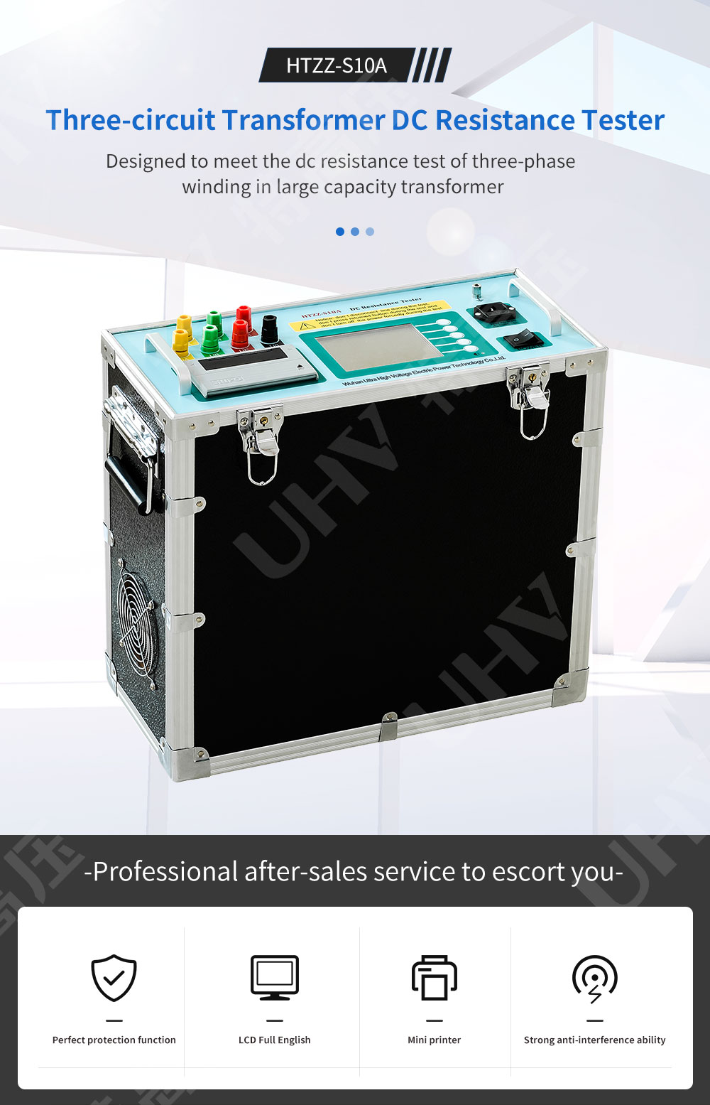 Three channel dc resistance tester