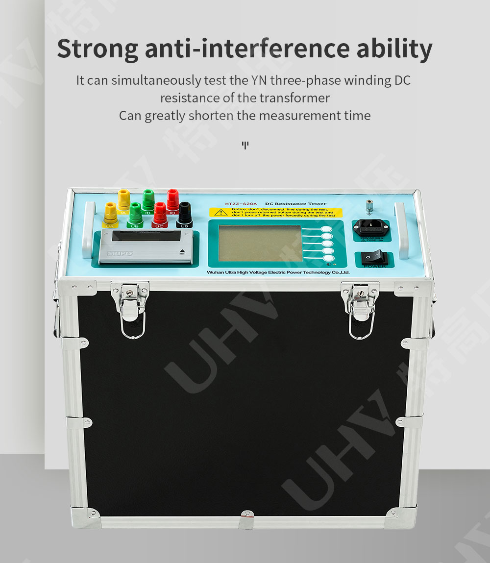 Three-phase dc resistance test instrument