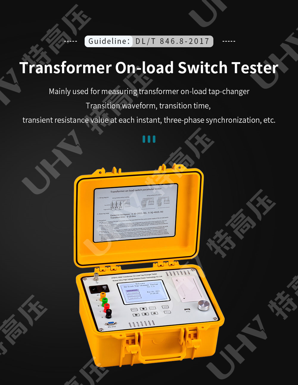 Transformer on-load tap switch tester