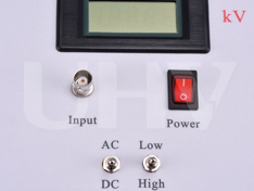 Ac/dc voltage divider display instrument operation area