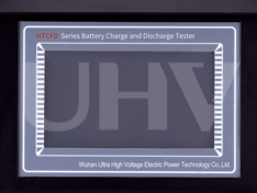 Battery charge and discharge tester main screen